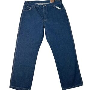 Dickies Relaxed Fit Carpenter Jeans 40x30 New Dark Wash Denim Work Pants NWT